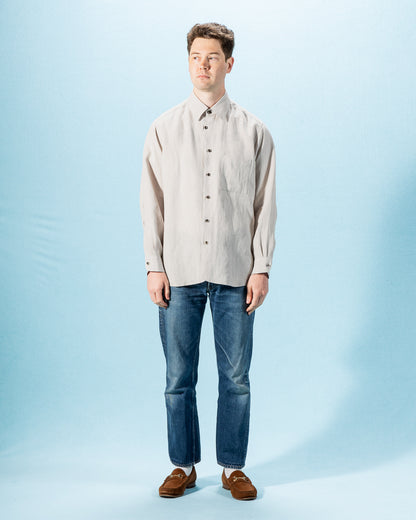 Gorsch Belgian Linen Collar Shirt - Light Grey - Standard & Strange