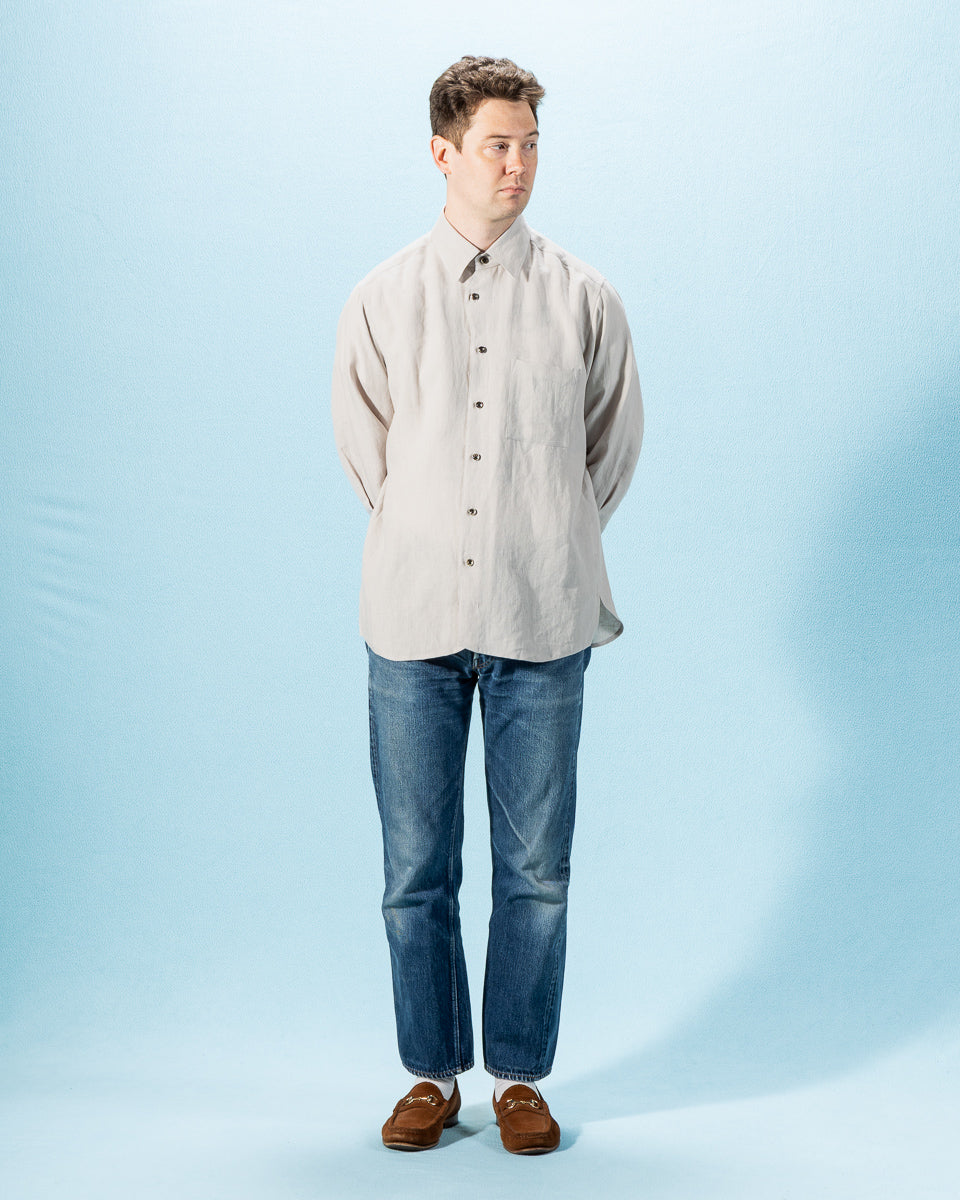 トップス argue BELGIUM LINEN CLASSIC SHIRT Short Sleeve shirt - Casual Belgian Linen – Kamakura Shirts Global
