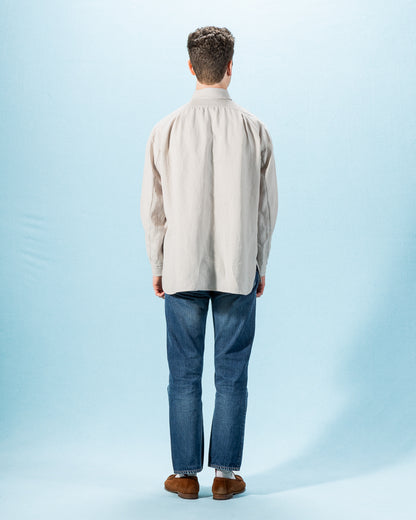 Gorsch Belgian Linen Collar Shirt - Light Grey - Standard & Strange