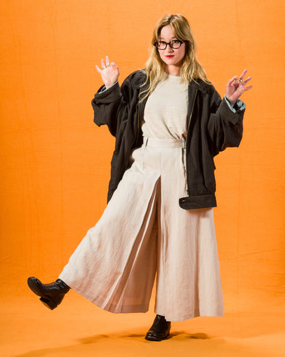 Gorsch Belgian Linen Culotte - Light Grey - Standard & Strange