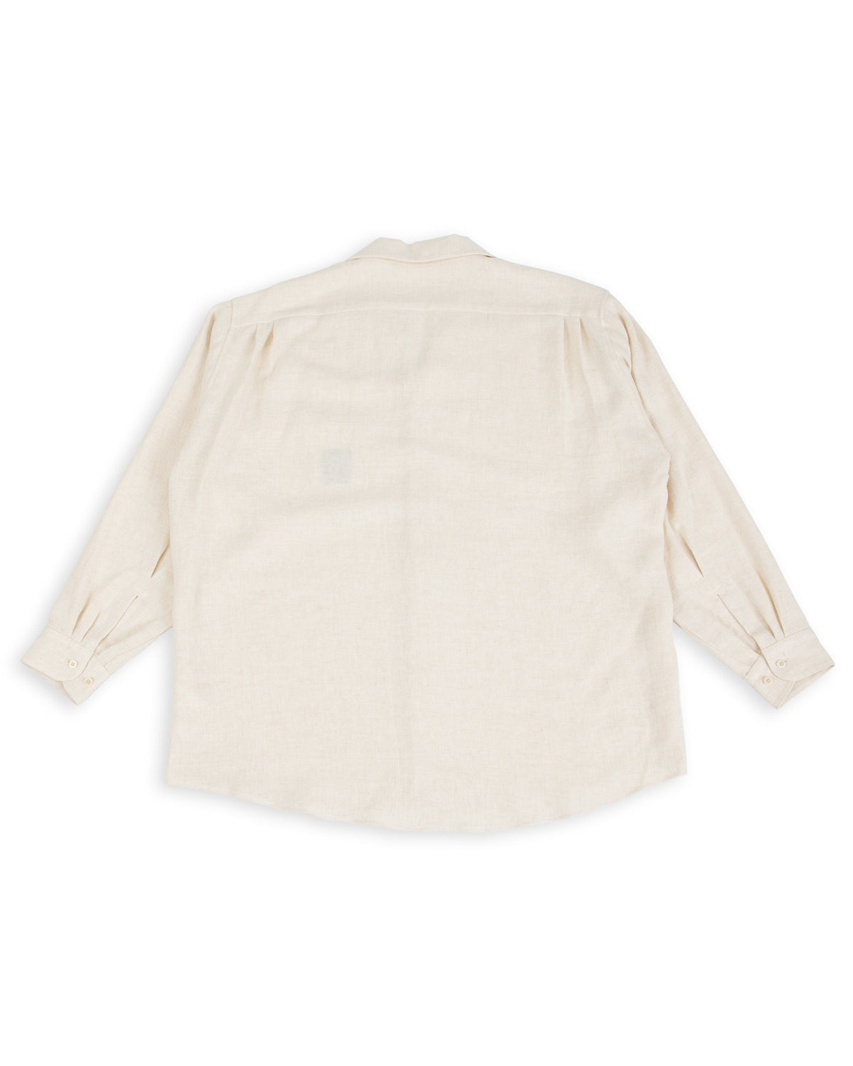 Gorsch Brushed Collar Wide Shirt - Off White Linen/Wool - Standard & Strange