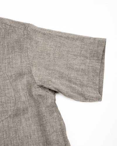 Gorsch Capri Short Sleeve Open Pullover Shirt - Dark Grey Yak Mix - Standard & Strange
