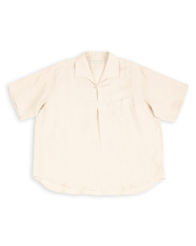 Gorsch Capri Short Sleeve Pullover Shirt - Beige Linen - Standard & Strange