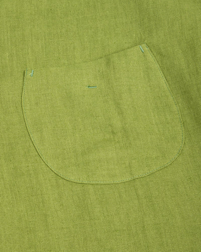 Gorsch Capri Short Sleeve Pullover Shirt - Olive Green Linen - Standard & Strange
