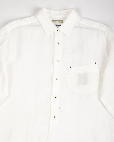 Gorsch Collar Shirt - Off White French Linen - Standard & Strange