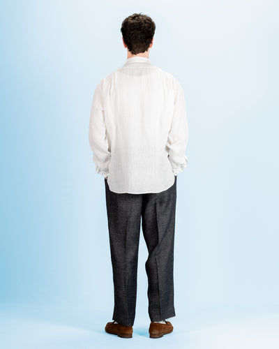 Gorsch Collar Shirt - Off White French Linen - Standard & Strange
