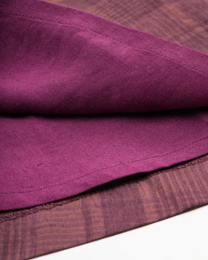 Gorsch Cotton Linen Check Skirt - Brown - Standard & Strange