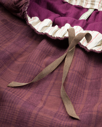 Gorsch Cotton Linen Check Skirt - Brown - Standard & Strange