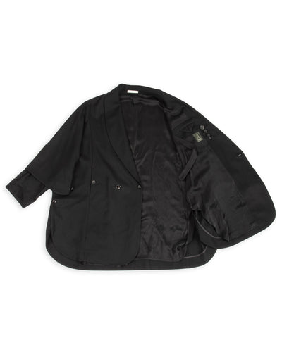 Gorsch Flannel Wool Cape Coat - Black - Standard & Strange