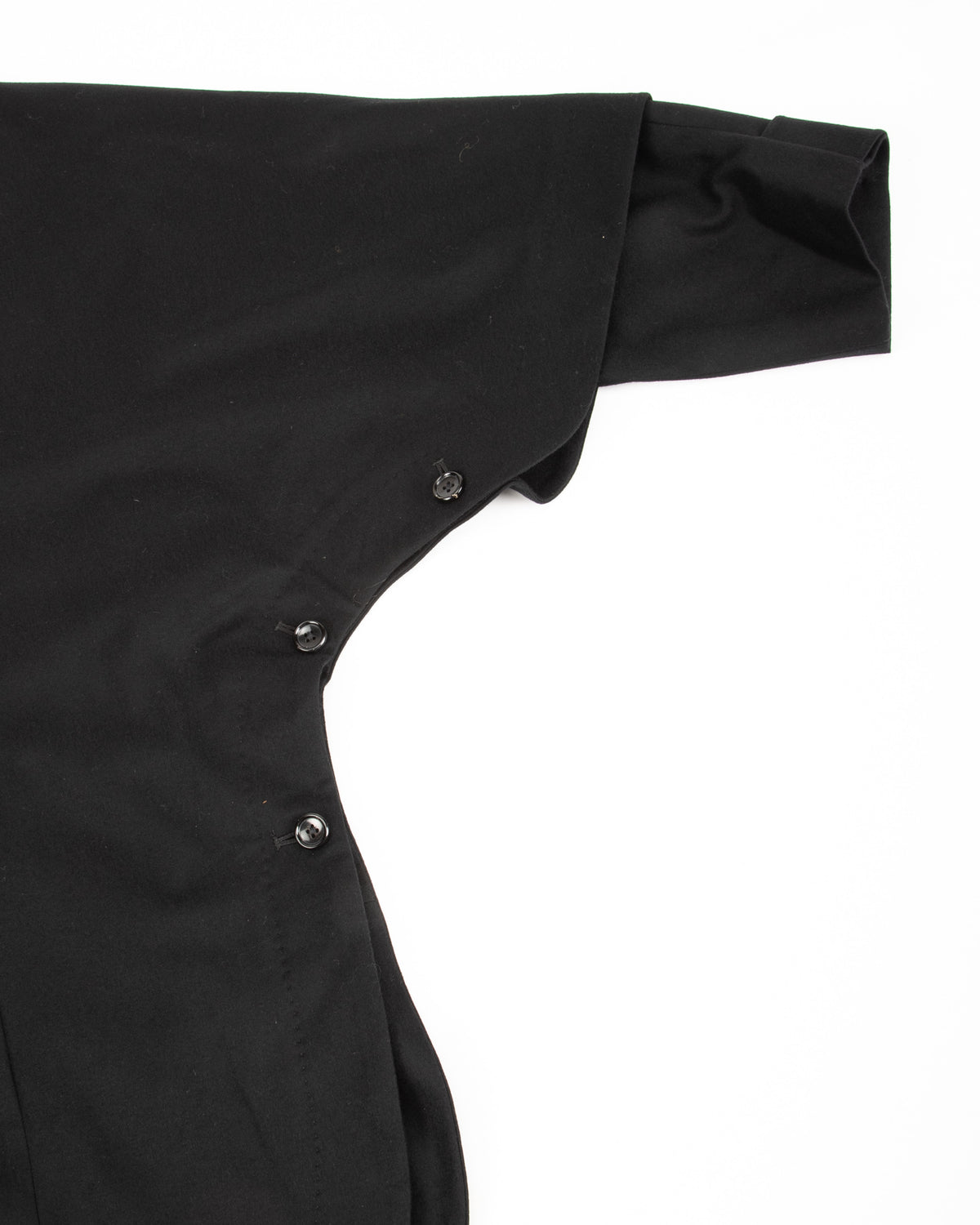 Gorsch Flannel Wool Cape Coat - Black - Standard & Strange