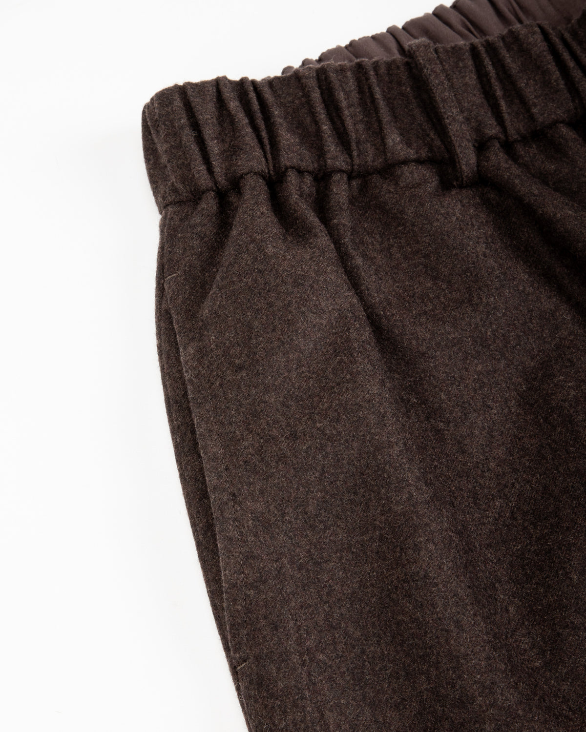 Gorsch Flannel Wool Easy Trousers - Brown - Standard & Strange