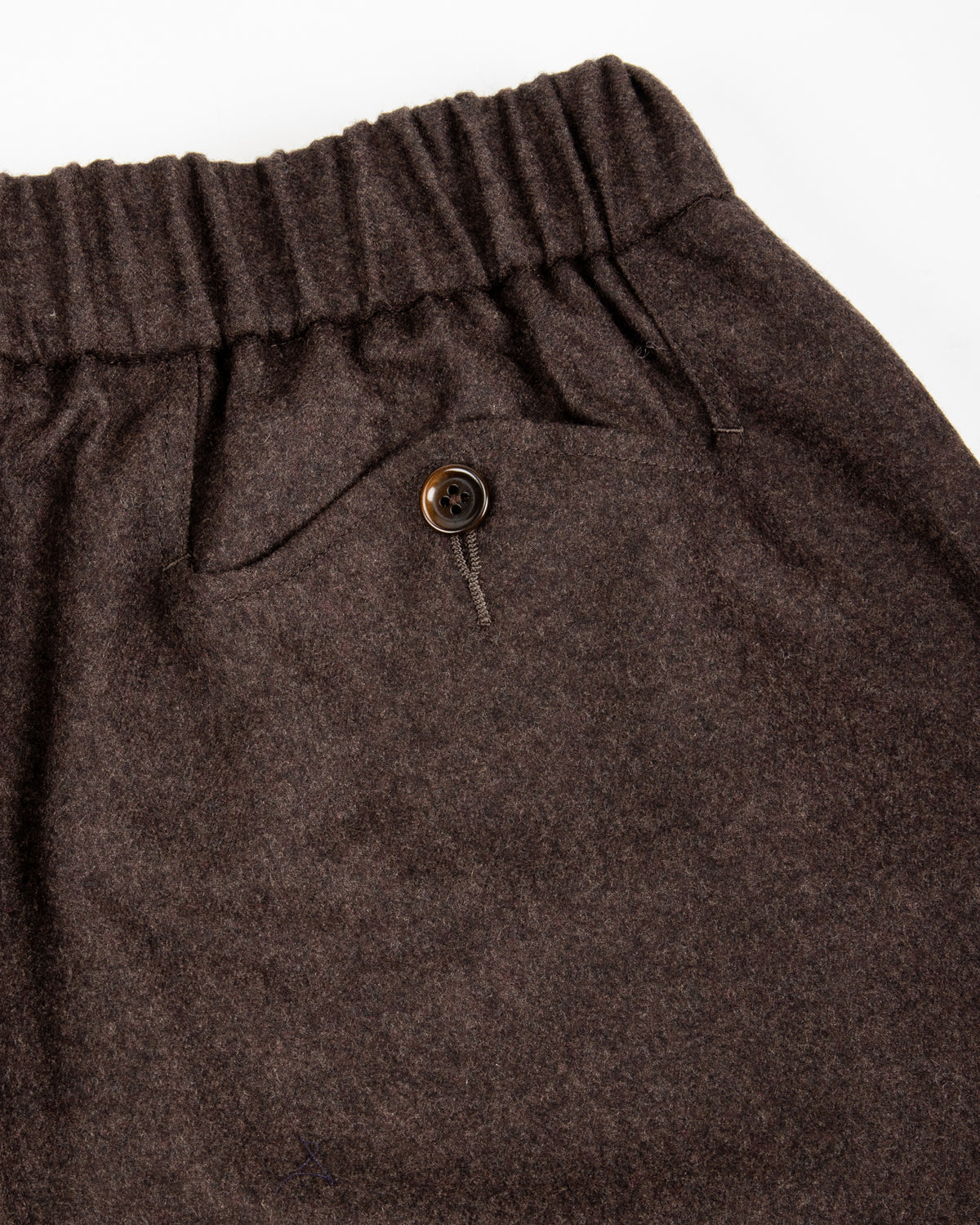 Gorsch Flannel Wool Easy Trousers - Brown - Standard & Strange
