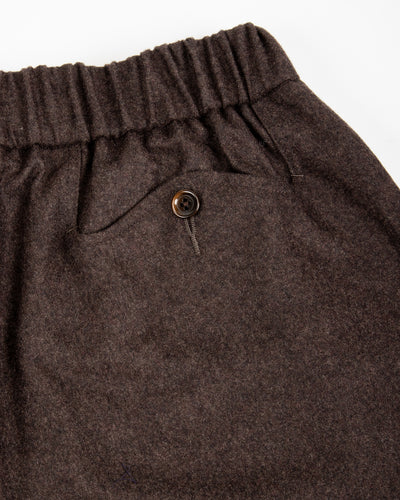 Gorsch Flannel Wool Easy Trousers - Brown - Standard & Strange