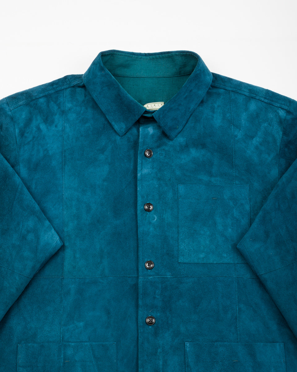 Gorsch Lamb Leather Shirt Jacket - Verdigris - Standard & Strange