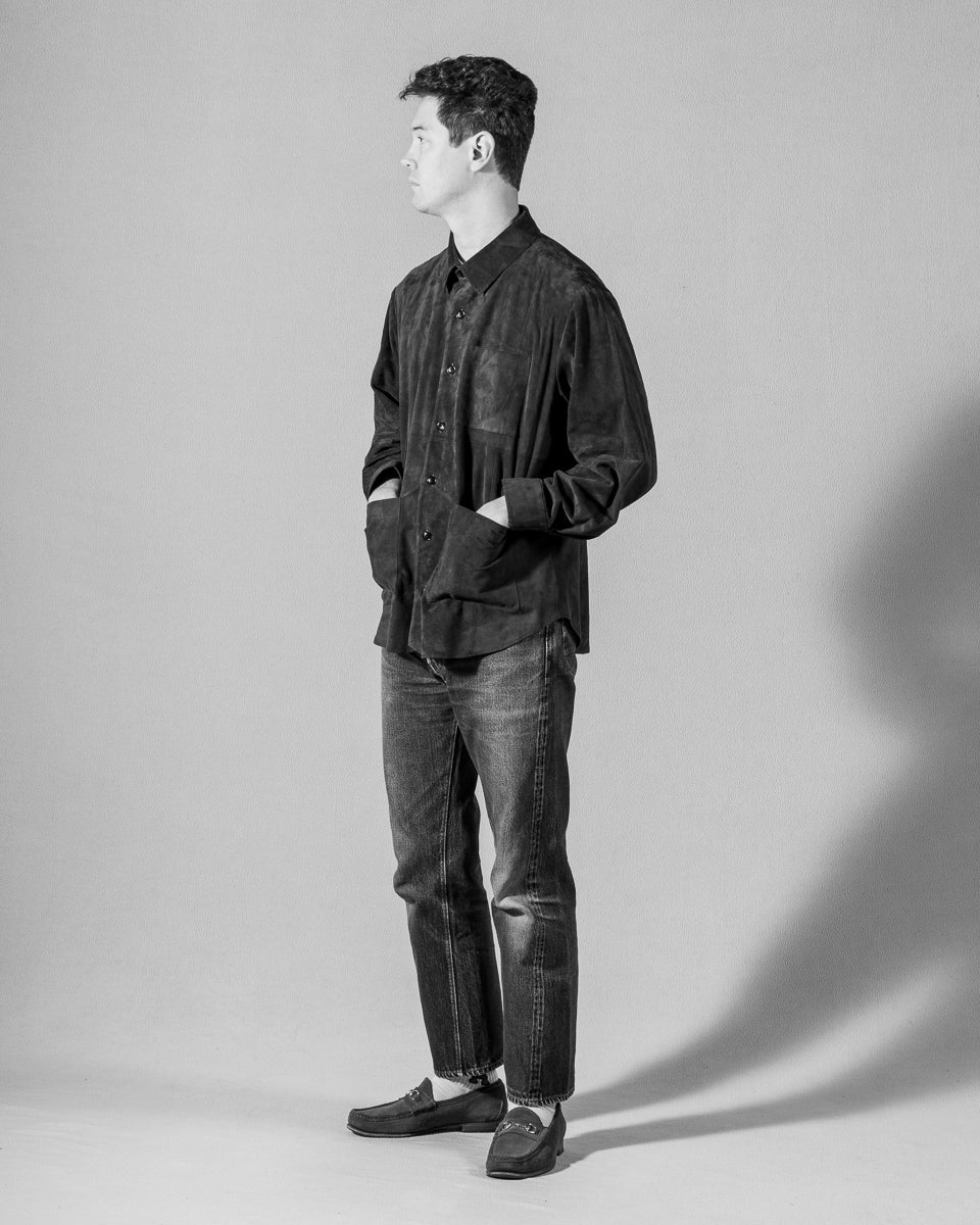 Gorsch Lamb Leather Shirt Jacket - Verdigris - Standard & Strange