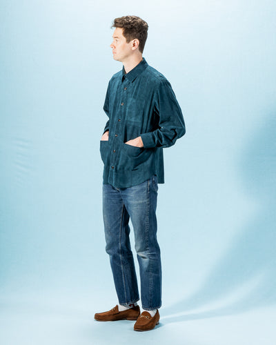 Gorsch Lamb Leather Shirt Jacket - Verdigris - Standard & Strange