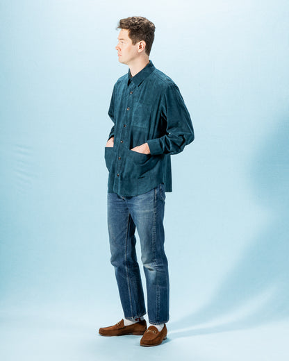 Gorsch Lamb Leather Shirt Jacket - Verdigris - Standard & Strange