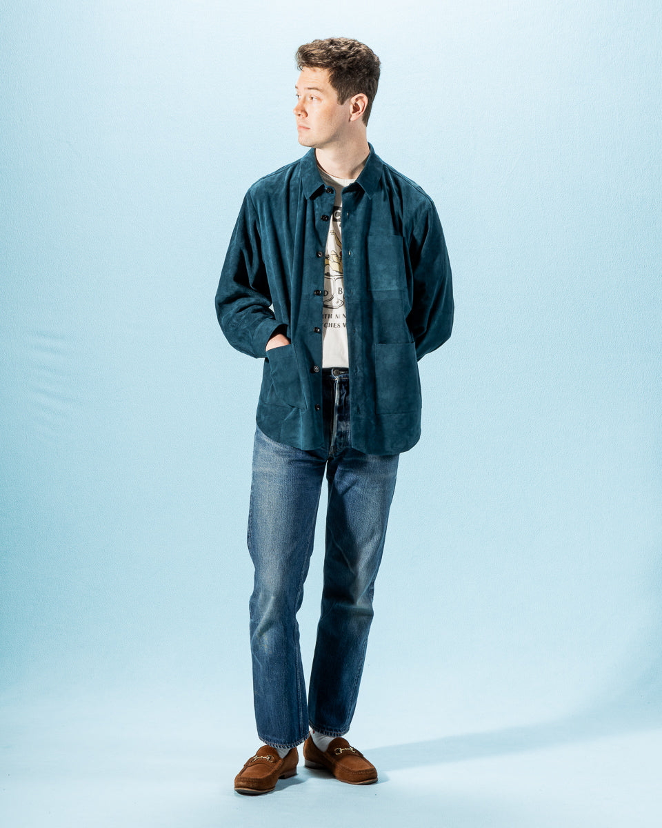 Lamb Leather Shirt Jacket - Verdigris – Standard & Strange