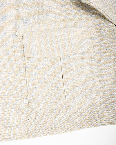 Gorsch Layered Front Jacket - Ivory Linen Tweed - Standard & Strange