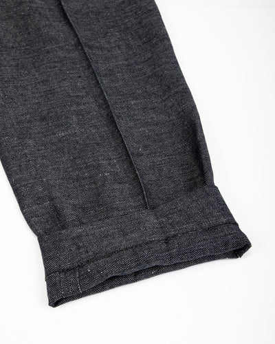 Gorsch Linen 2 Tuck Trousers - Navy/Grey - Standard & Strange