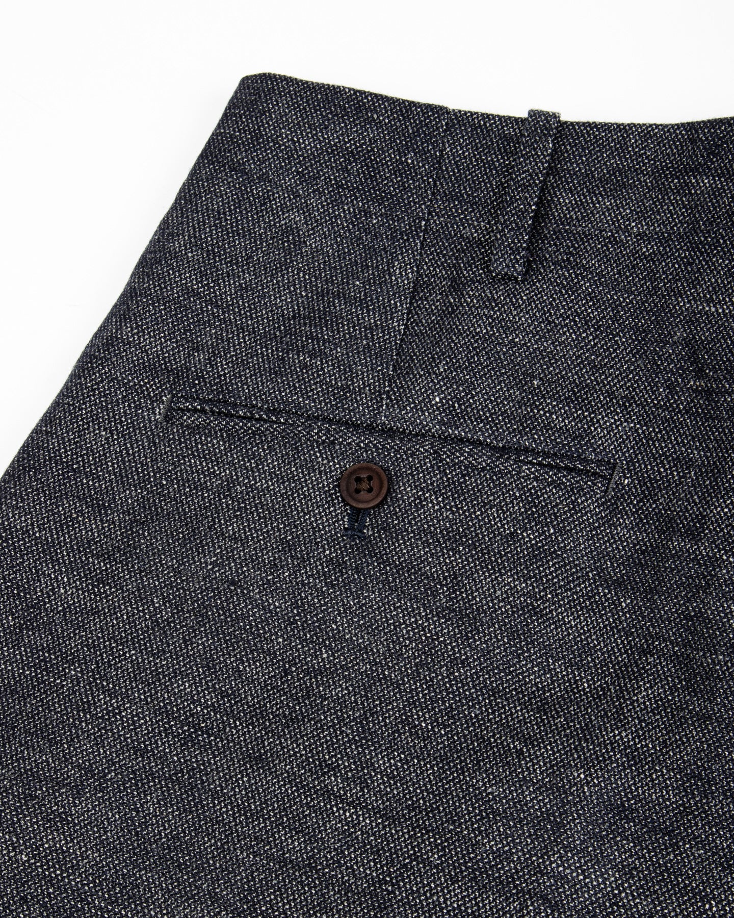 Gorsch Linen 2 Tuck Trousers - Navy/Grey - Standard & Strange
