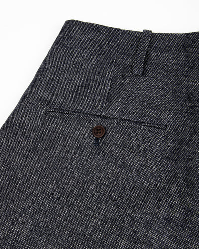 Gorsch Linen 2 Tuck Trousers - Navy/Grey - Standard & Strange