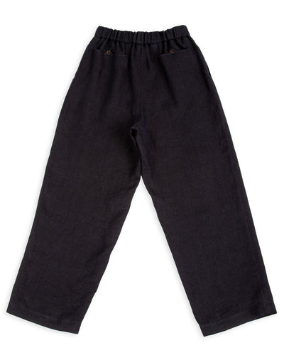 Gorsch Linen Easy Trousers - Navy/Brown - Standard & Strange