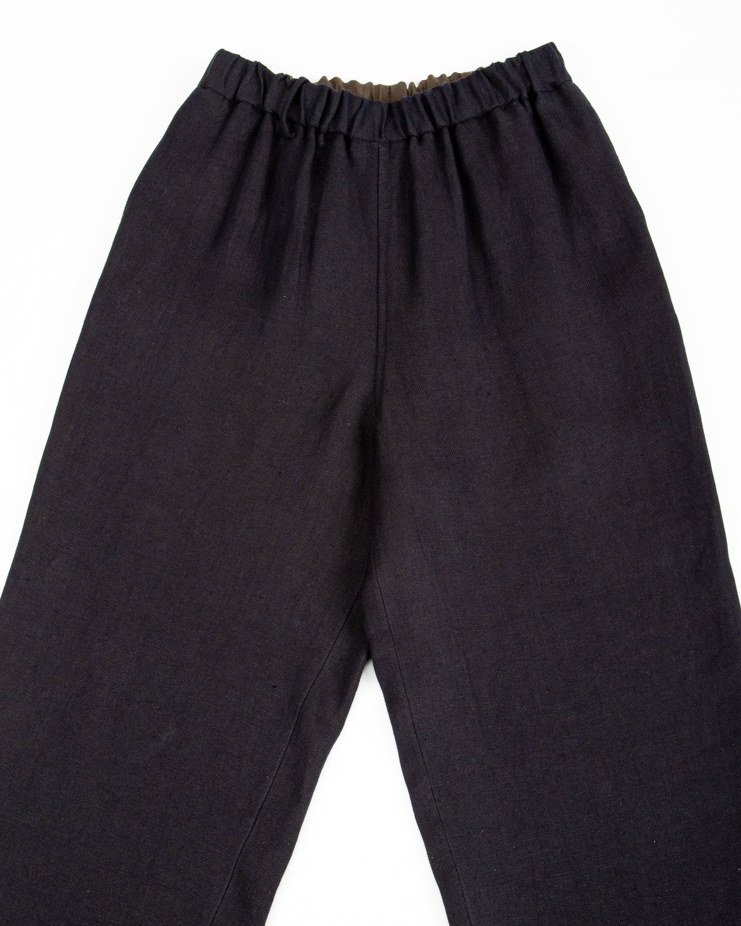 Gorsch Linen Easy Trousers - Navy/Brown - Standard & Strange