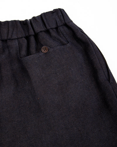 Gorsch Linen Easy Trousers - Navy/Brown - Standard & Strange