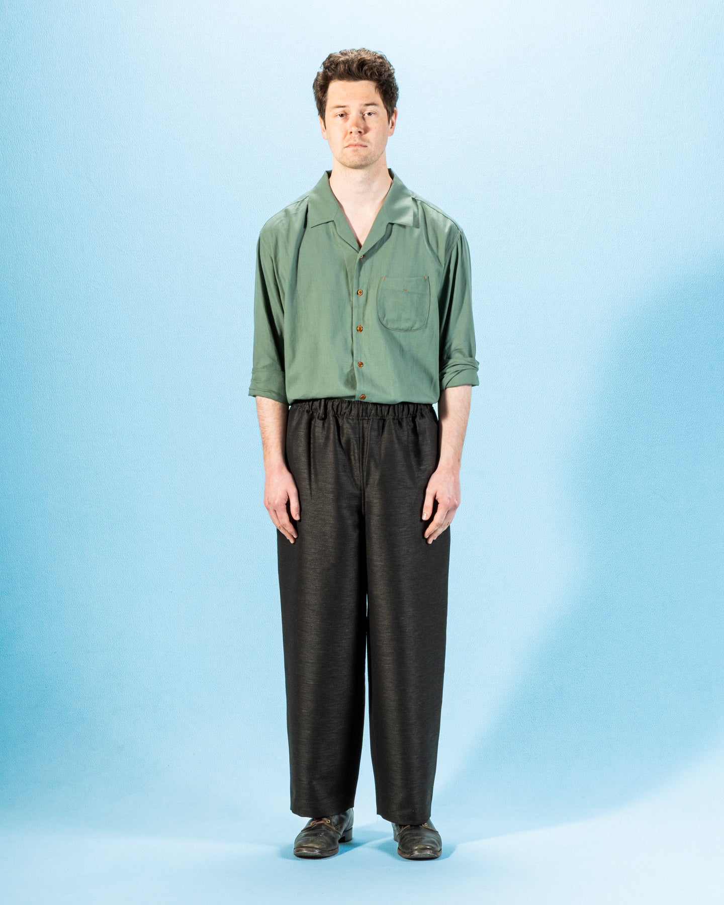 Gorsch One Size Wool Hemp Easy Trousers - Deep Green - Standard & Strange