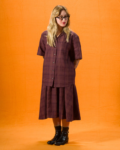 Gorsch Short Sleeve Check Shirt - Brown - Standard & Strange