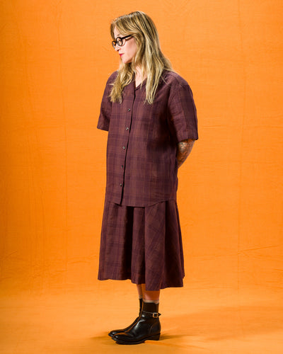 Gorsch Short Sleeve Check Shirt - Brown - Standard & Strange