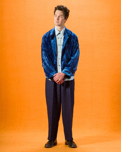 Gorsch Silk Velvet Blouson - Ryukyu Indigo - Standard & Strange