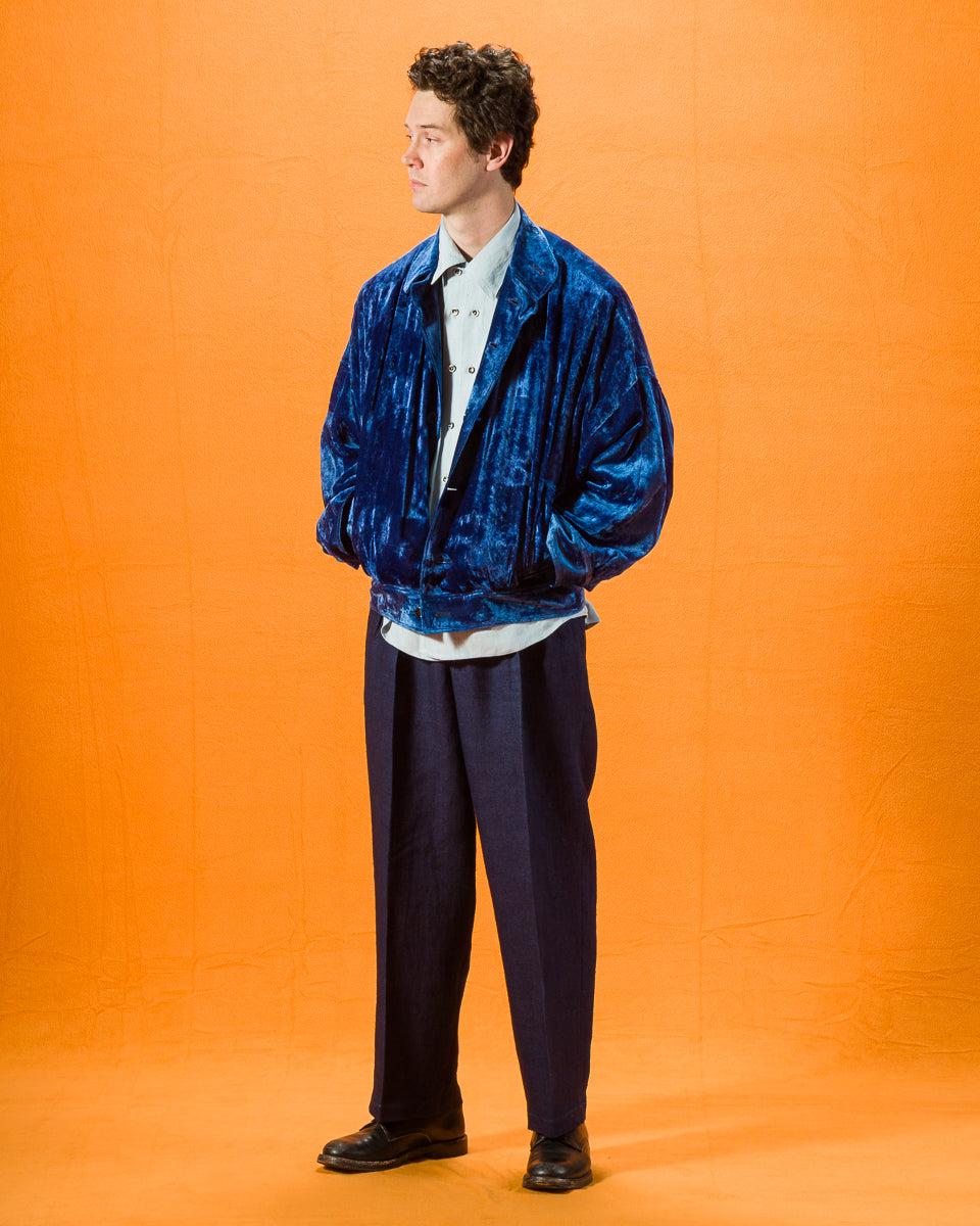 Silk Velvet Blouson - Ryukyu Indigo – Standard & Strange