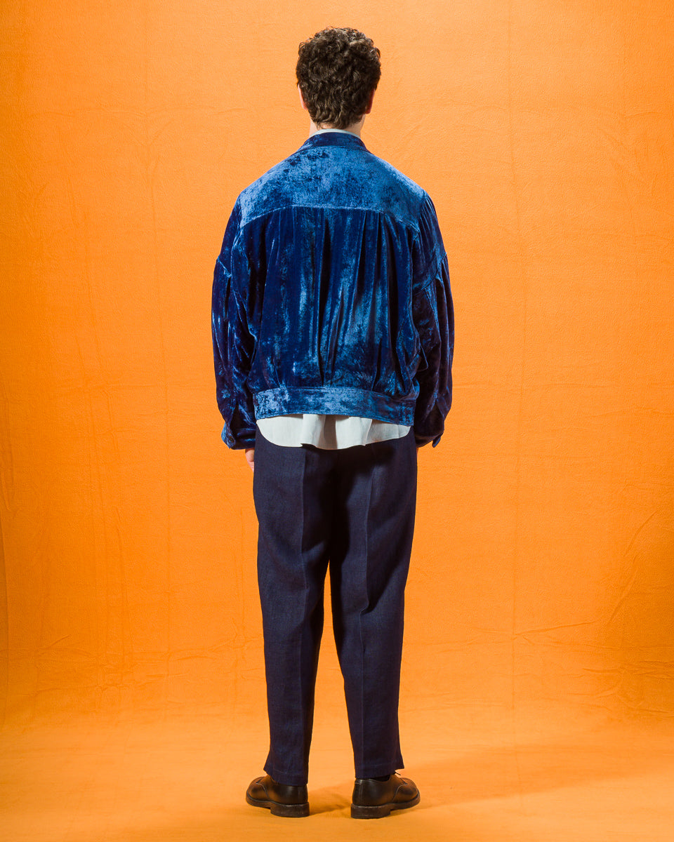 Silk Velvet Blouson - Ryukyu Indigo – Standard & Strange