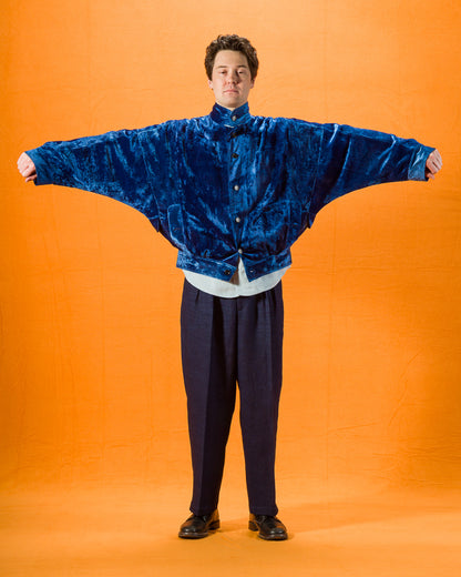 Gorsch Silk Velvet Blouson - Ryukyu Indigo - Standard & Strange