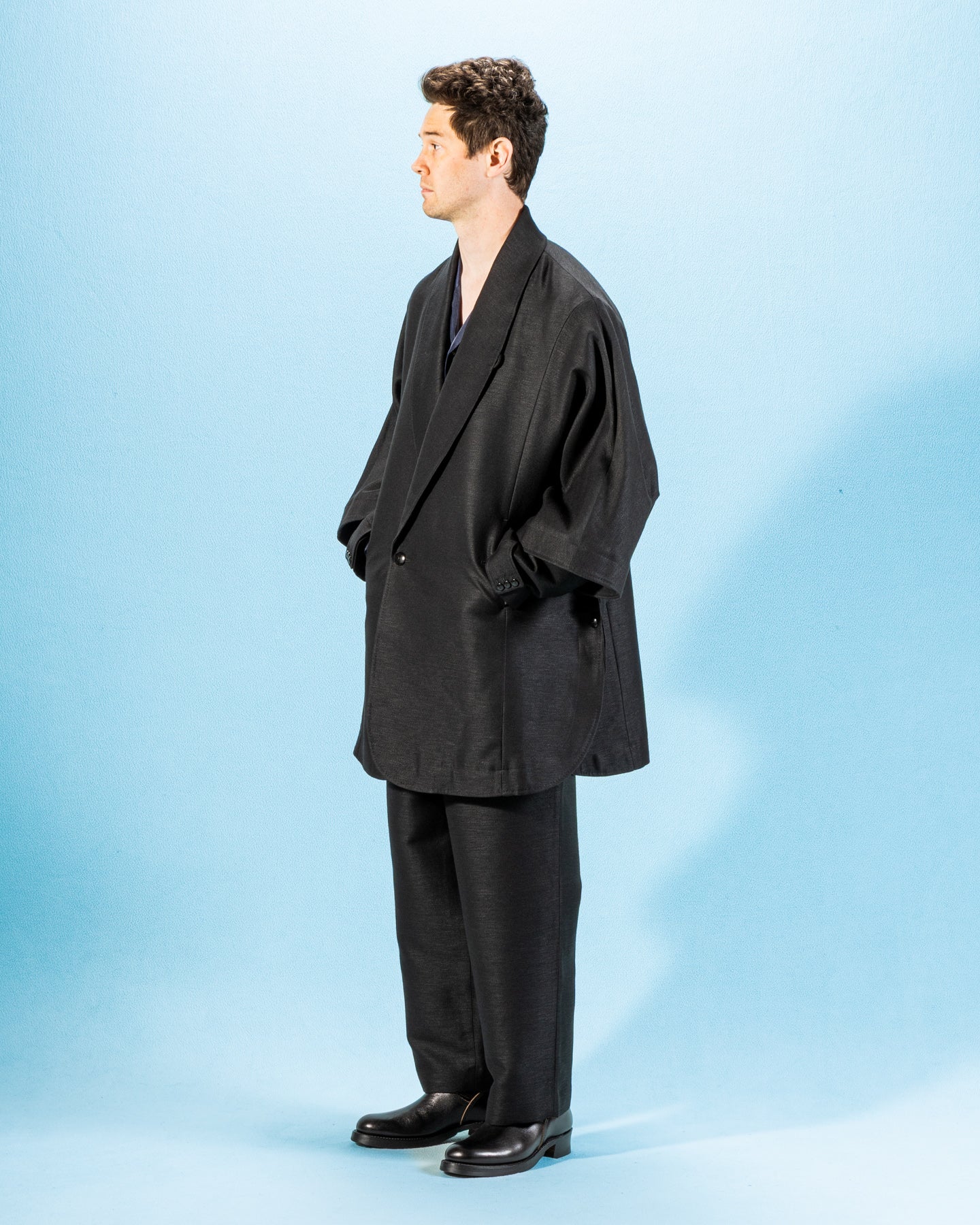 Wool Hemp Cape Coat - Black – Standard & Strange