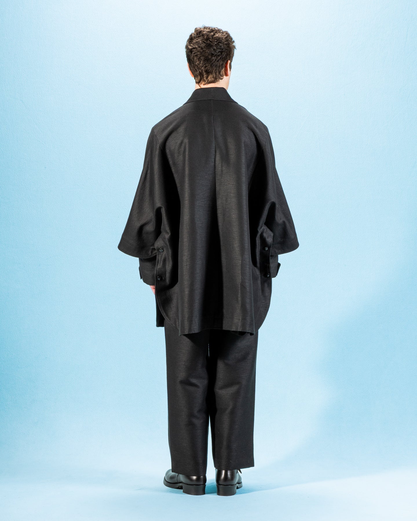 Wool Hemp Cape Coat - Black – Standard & Strange