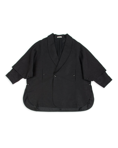 Wool Hemp Cape Coat - Black – Standard & Strange