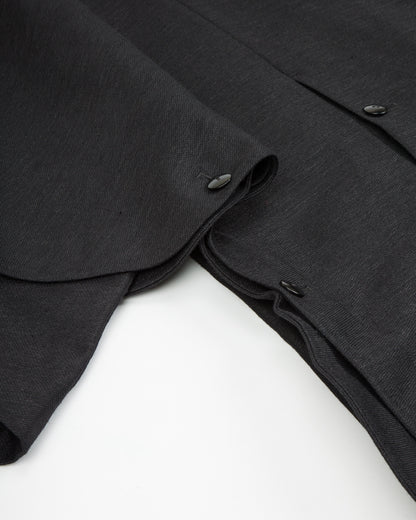 Gorsch Wool Hemp Cape Coat - Black - Standard & Strange