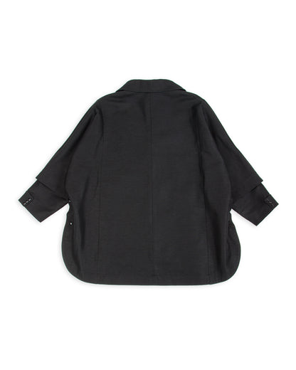 Gorsch Wool Hemp Cape Coat - Black - Standard & Strange