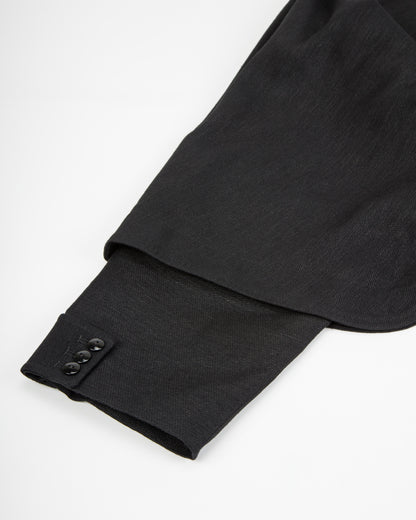 Gorsch Wool Hemp Cape Coat - Black - Standard & Strange