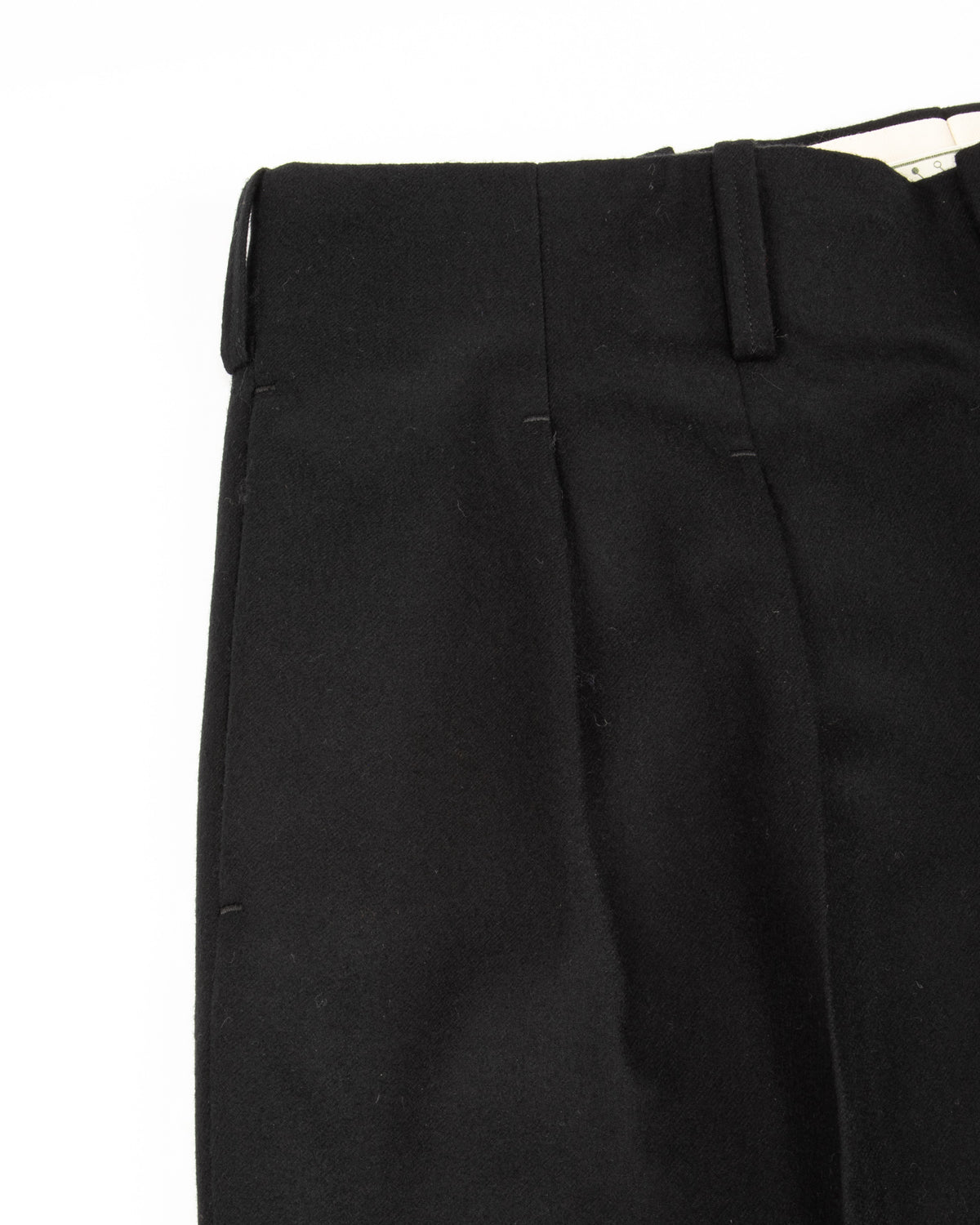 Gorsch Wool Two Tuck Trousers - Black Flannel - Standard & Strange