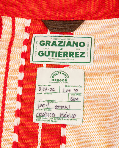 Graziano and Gutiérrez Trucker Jacket - Red Striped - Standard & Strange