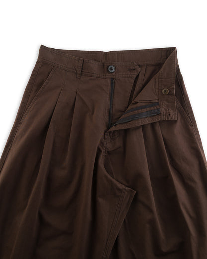 Hansen Andrew Wide Cut Trousers - Coffee Drill - Standard & Strange