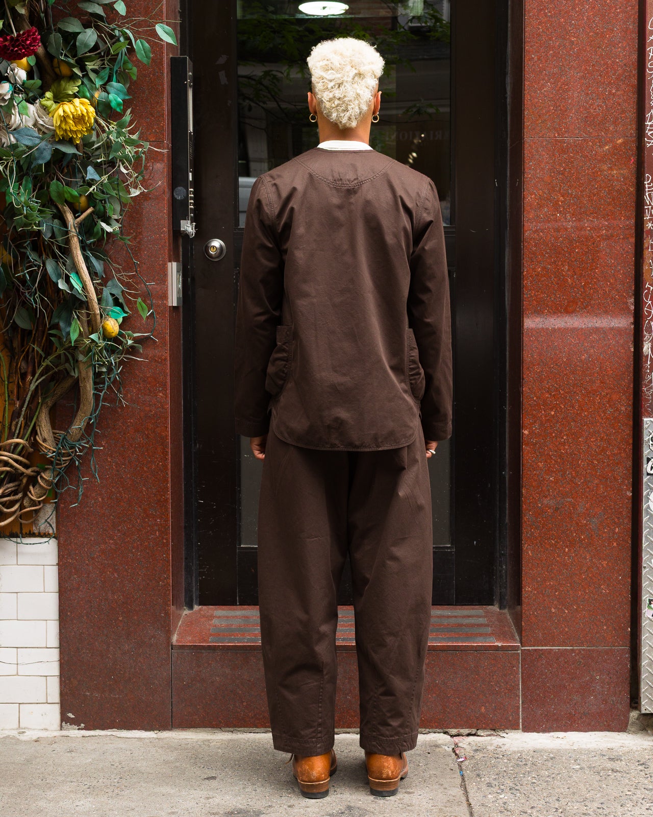 Hansen Andrew Wide Cut Trousers - Coffee Drill - Standard & Strange