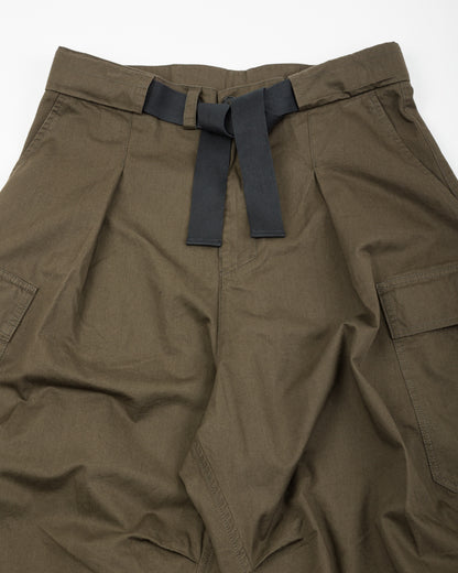 Hansen Benny Super Wide Balloon Trouser - Olive Drill - Standard & Strange