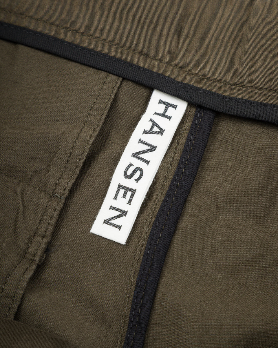 Hansen Benny Super Wide Balloon Trouser - Olive Drill - Standard & Strange