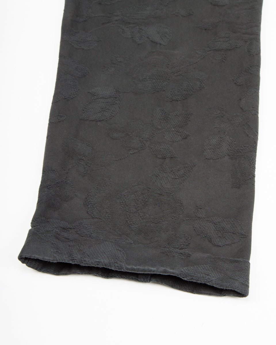 Hansen Bobby Wide Pleated Trousers - Black Flowers - Standard & Strange