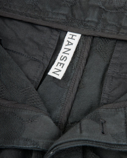 Hansen Bobby Wide Pleated Trousers - Black Flowers - Standard & Strange